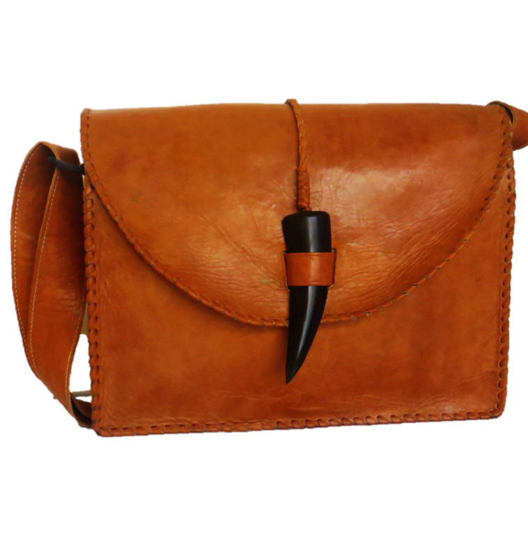 Malik Cow Horn Messenger Bag - Mini