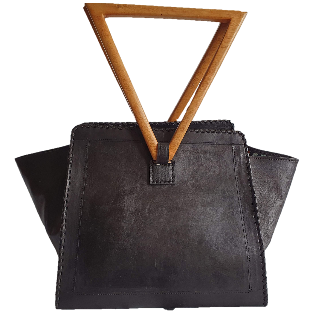 Lorma Wood Triangle Handbag (SOLD in local galleries ONLY)