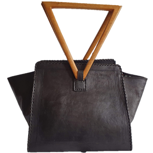 Lorma Wood Triangle Handbag (SOLD in local galleries ONLY)