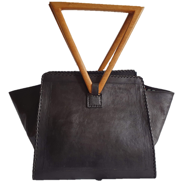 Lorma Wood Triangle Handbag (SOLD in local galleries ONLY)